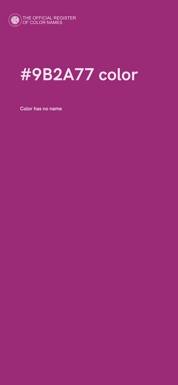 #9B2A77 color image