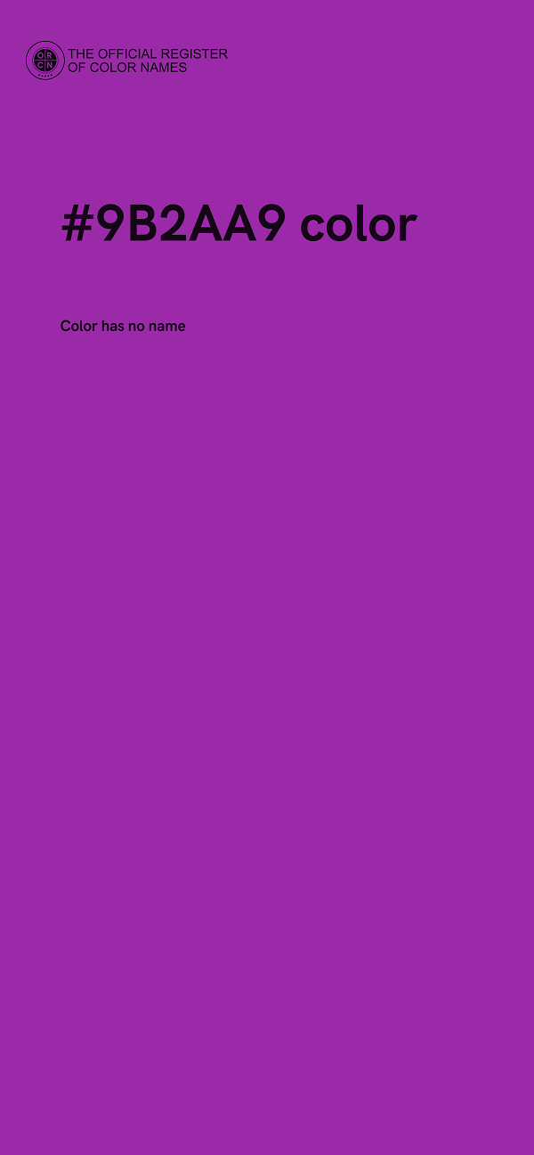 #9B2AA9 color image