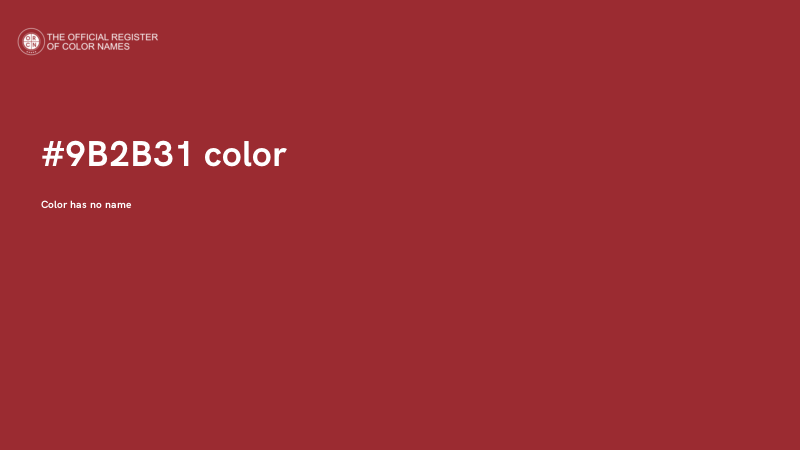 #9B2B31 color image