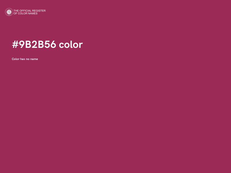 #9B2B56 color image