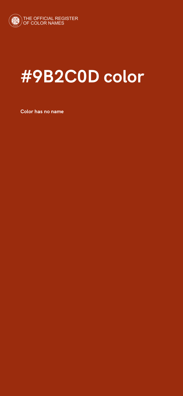 #9B2C0D color image