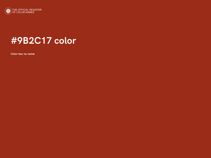 #9B2C17 color image