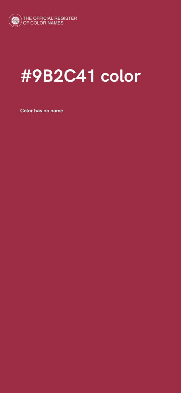 #9B2C41 color image