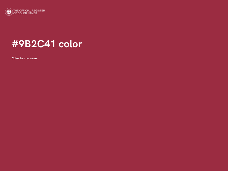#9B2C41 color image