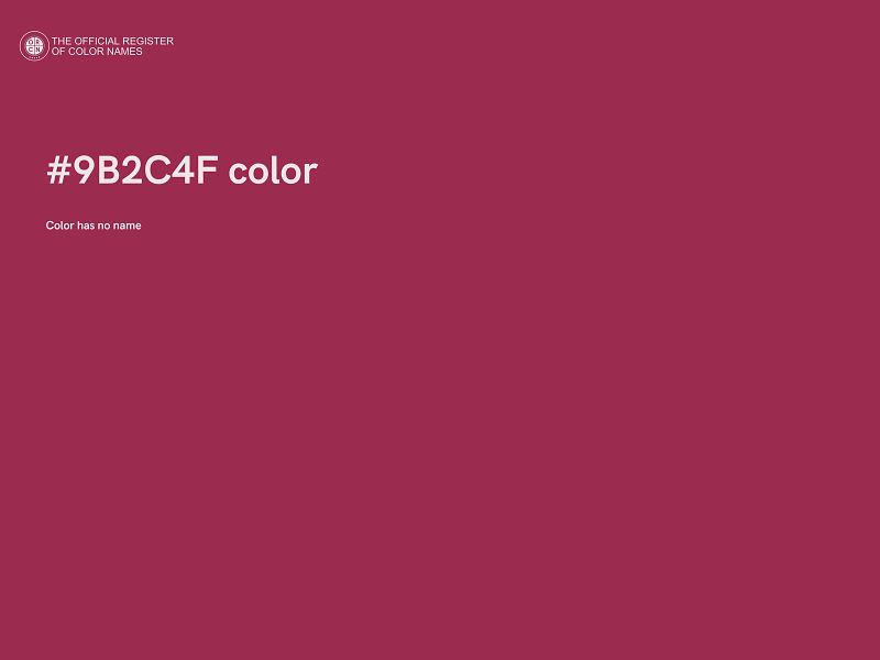 #9B2C4F color image