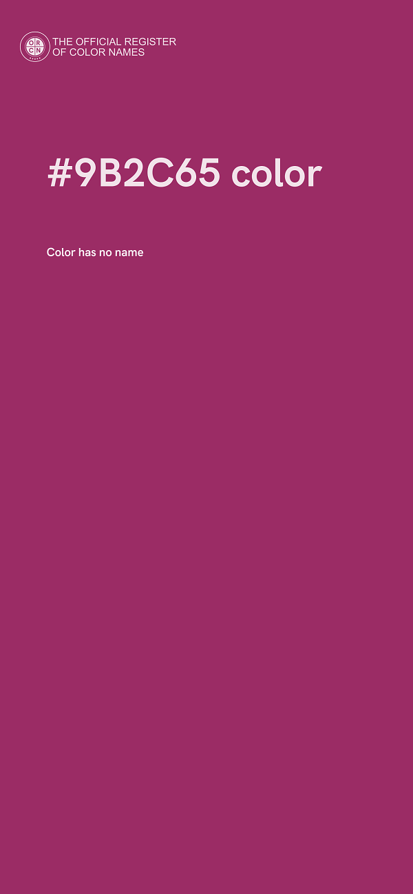 #9B2C65 color image