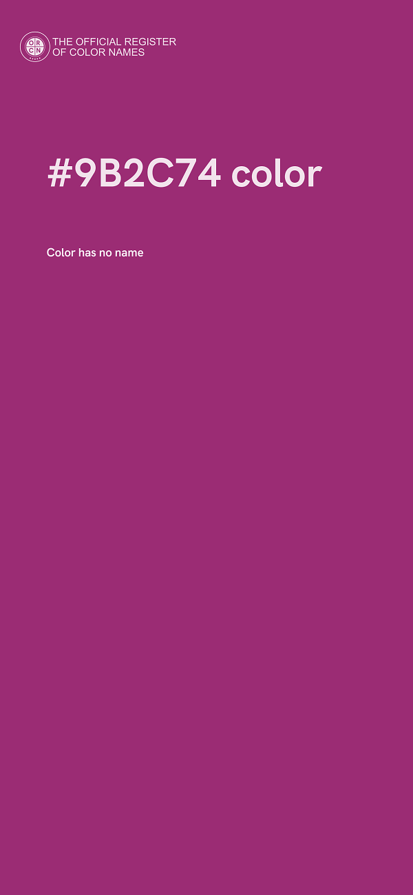 #9B2C74 color image