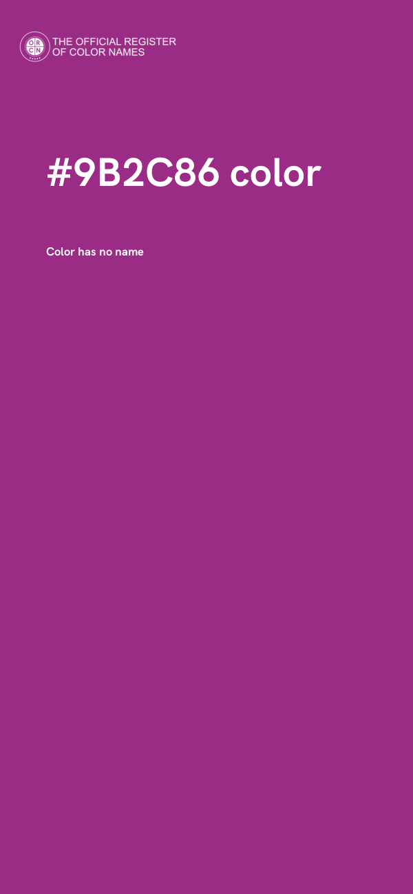 #9B2C86 color image