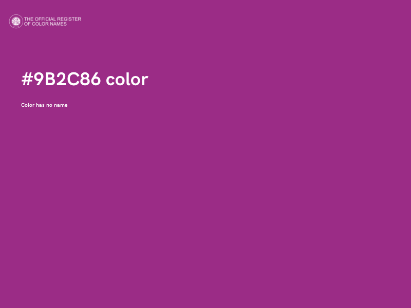 #9B2C86 color image