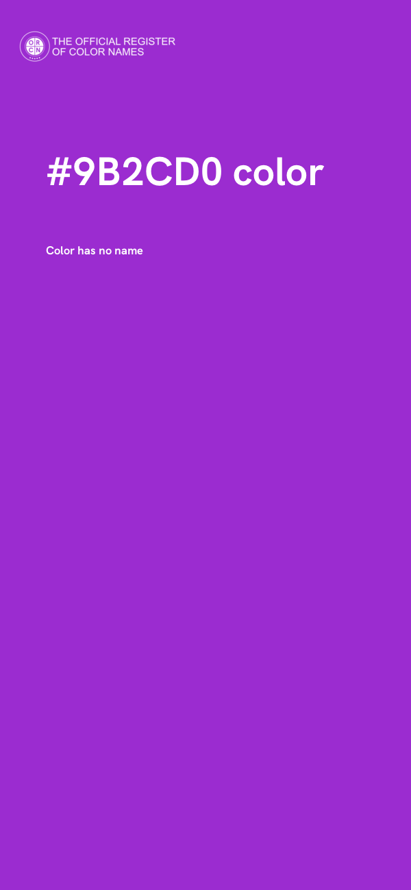 #9B2CD0 color image