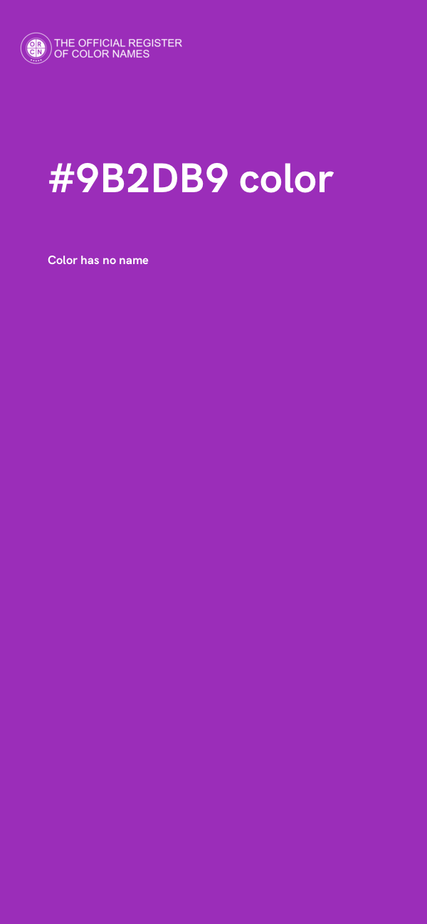 #9B2DB9 color image
