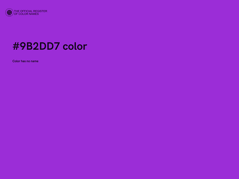 #9B2DD7 color image