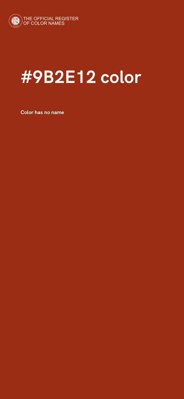 #9B2E12 color image