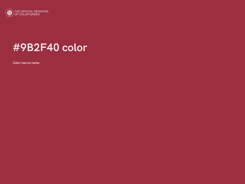 #9B2F40 color image