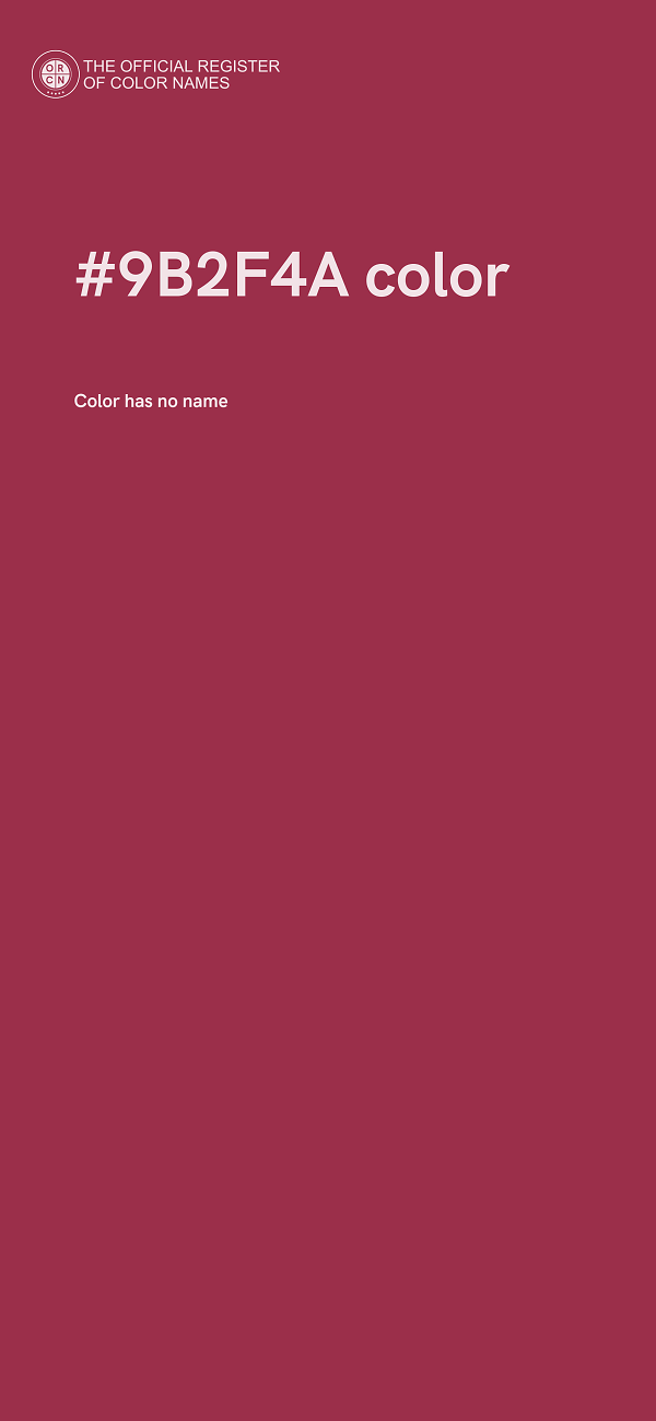 #9B2F4A color image