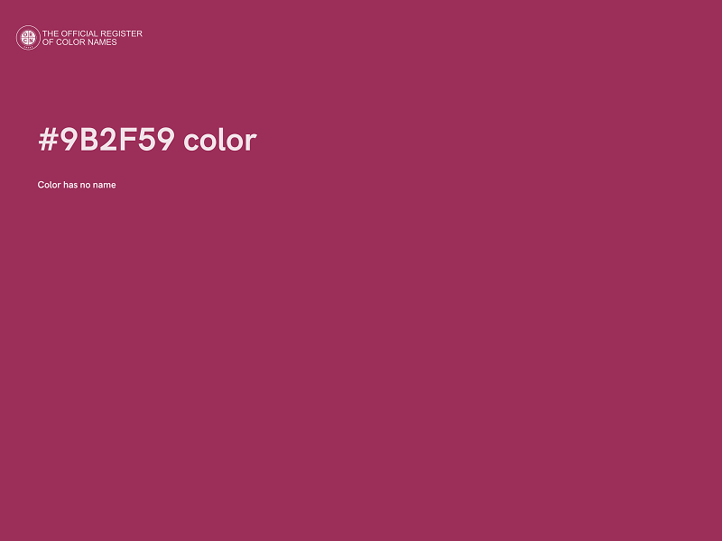 #9B2F59 color image