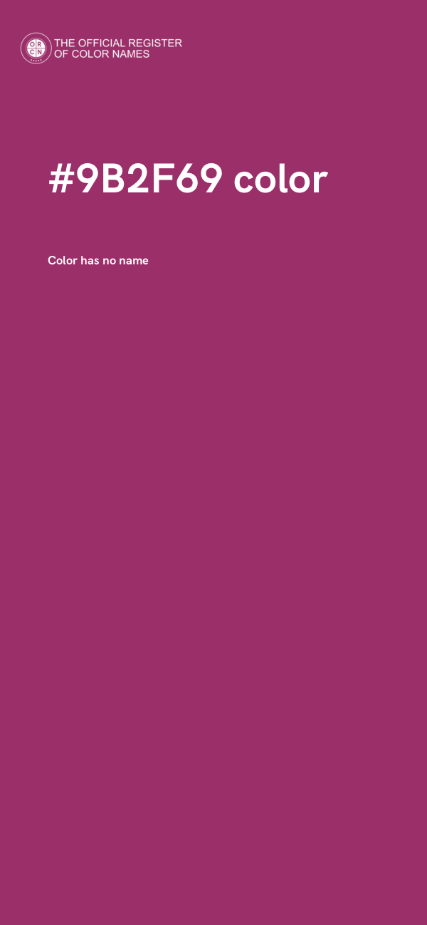 #9B2F69 color image