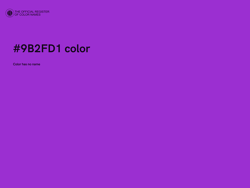 #9B2FD1 color image