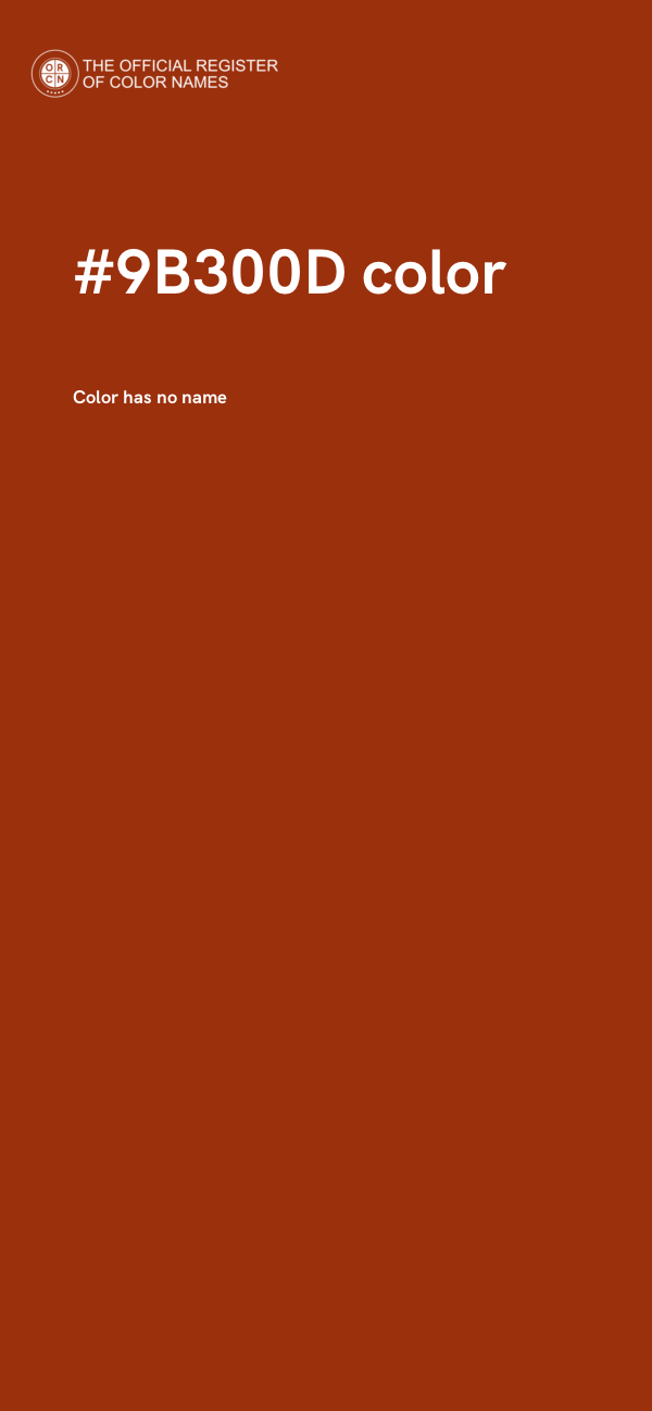 #9B300D color image