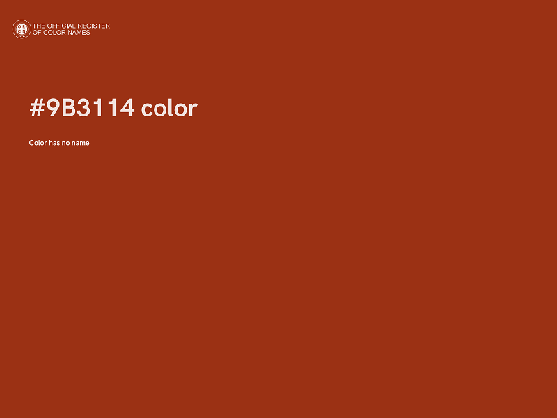 #9B3114 color image