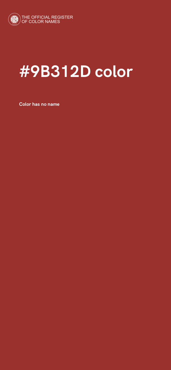 #9B312D color image