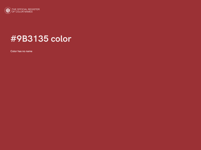 #9B3135 color image