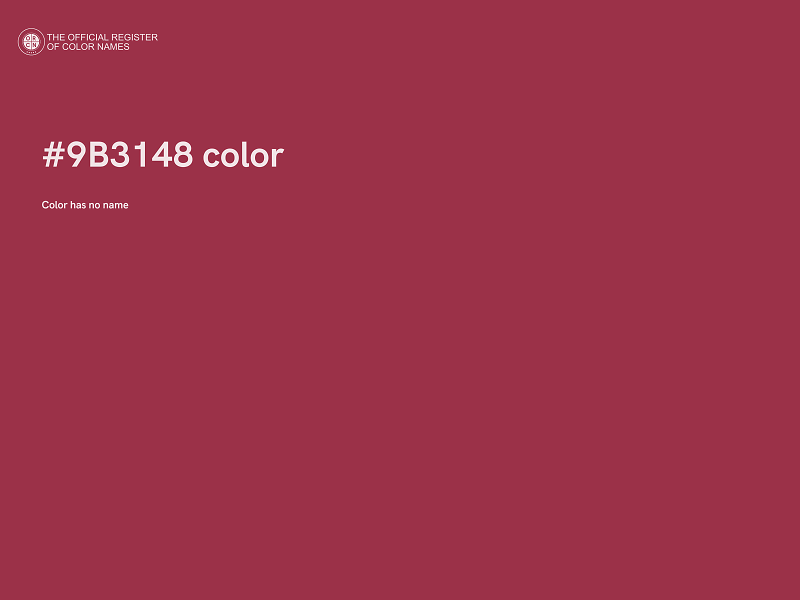 #9B3148 color image