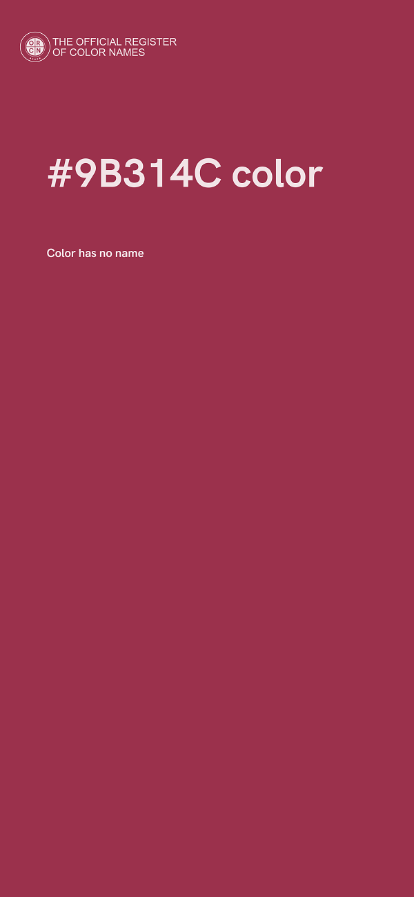 #9B314C color image