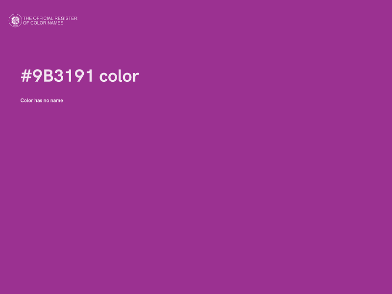 #9B3191 color image