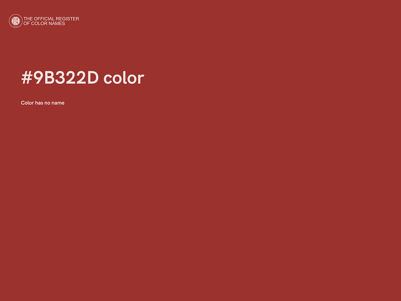 #9B322D color image