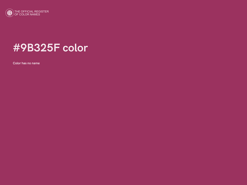 #9B325F color image