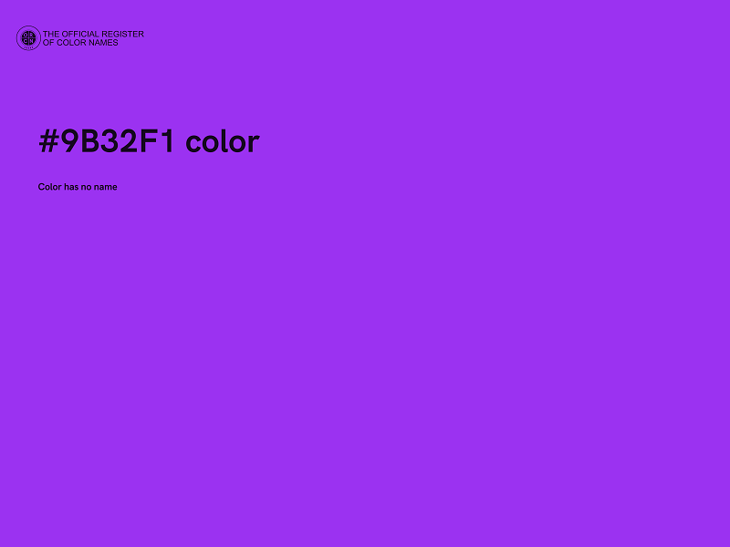 #9B32F1 color image