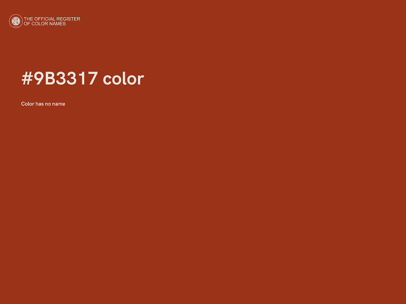 #9B3317 color image