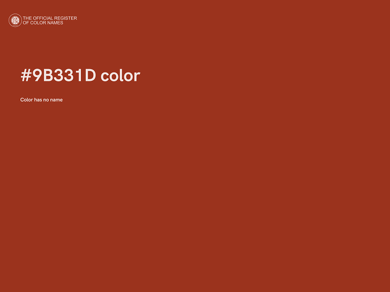 #9B331D color image