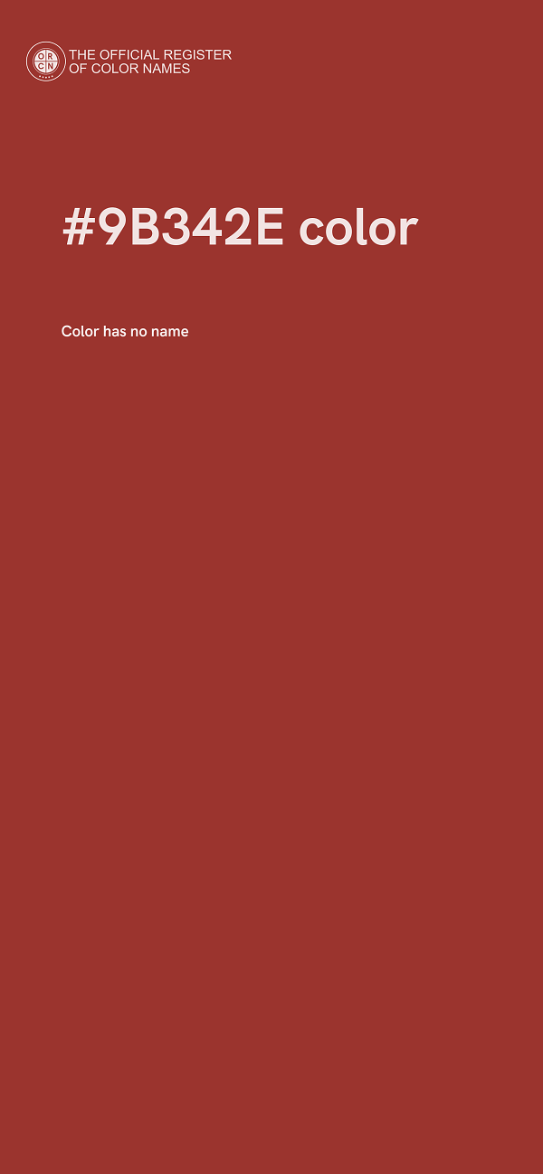#9B342E color image