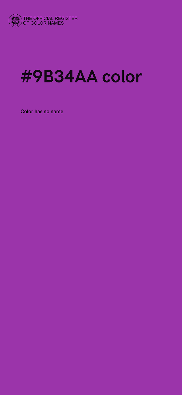 #9B34AA color image