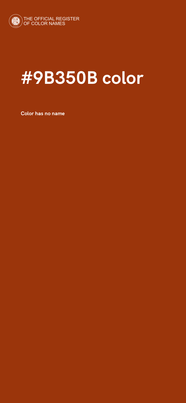 #9B350B color image