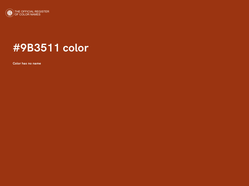 #9B3511 color image