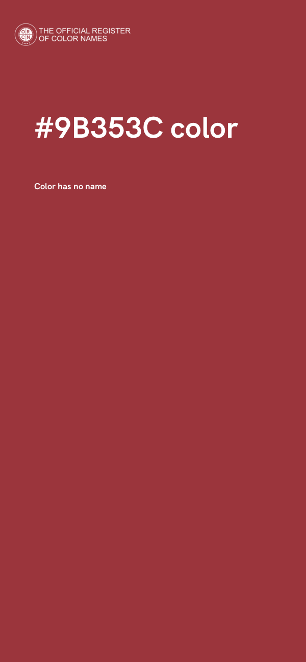 #9B353C color image
