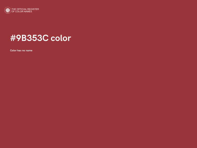 #9B353C color image