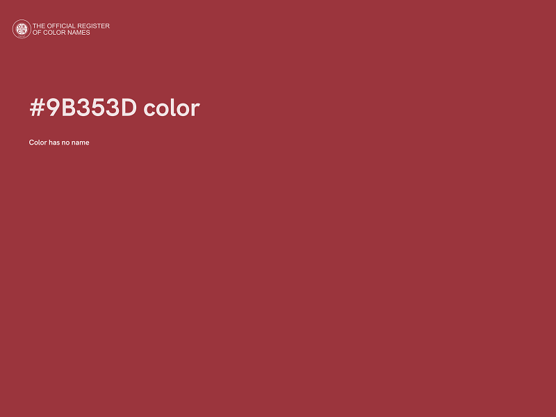 #9B353D color image