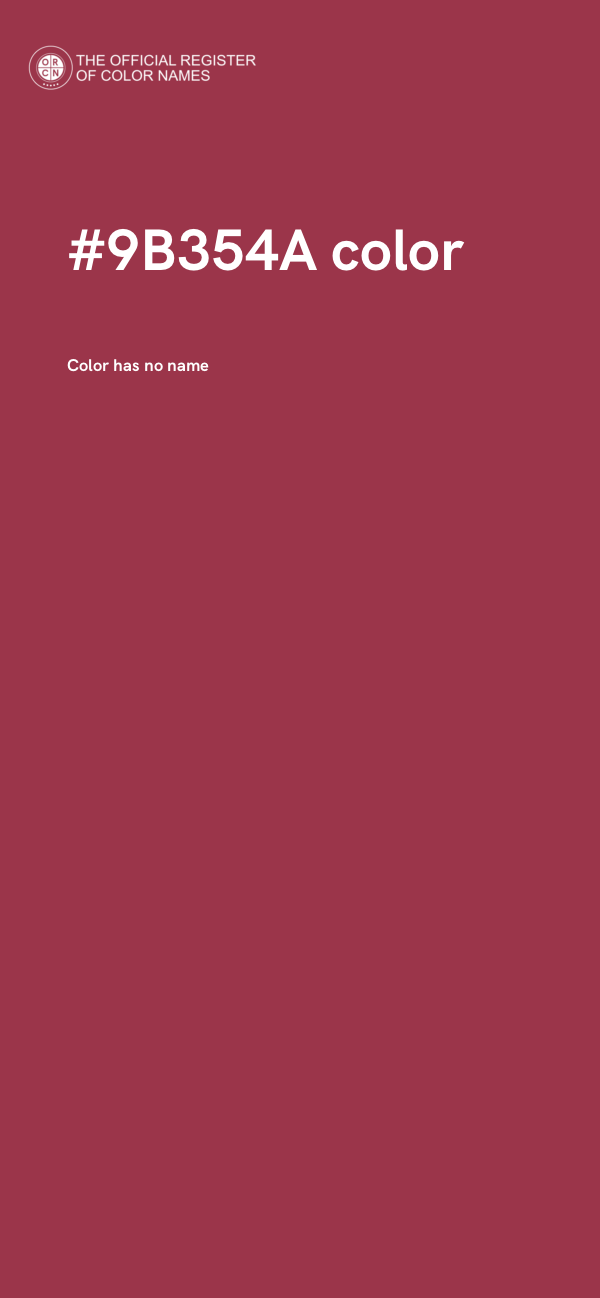 #9B354A color image