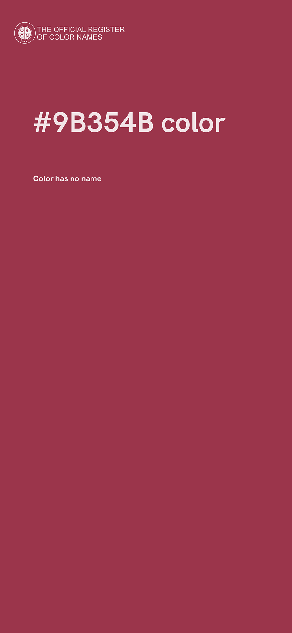 #9B354B color image
