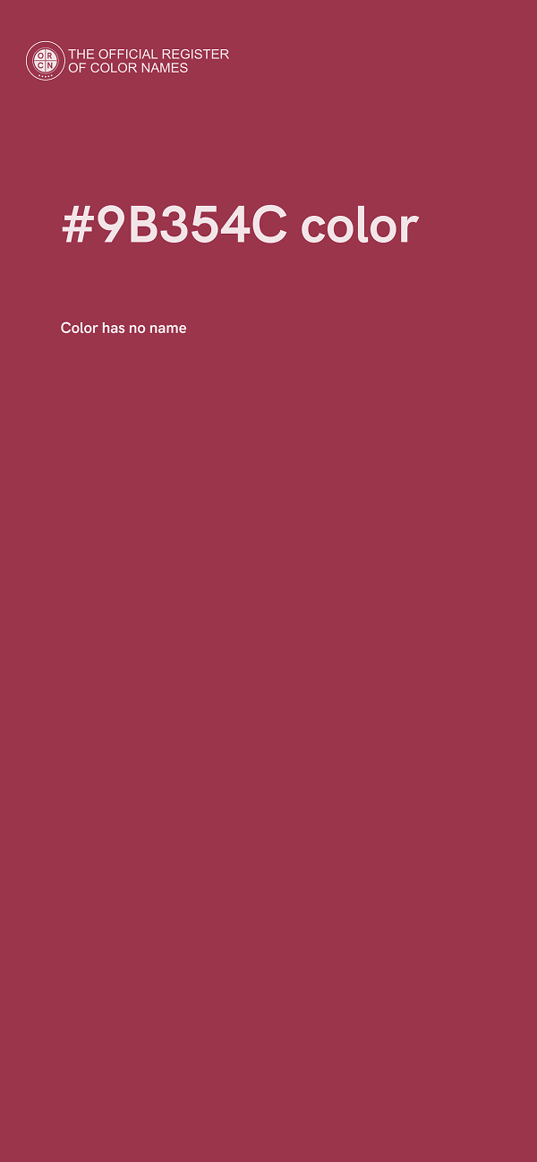 #9B354C color image