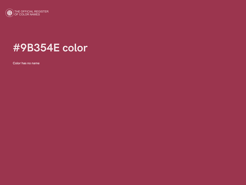#9B354E color image