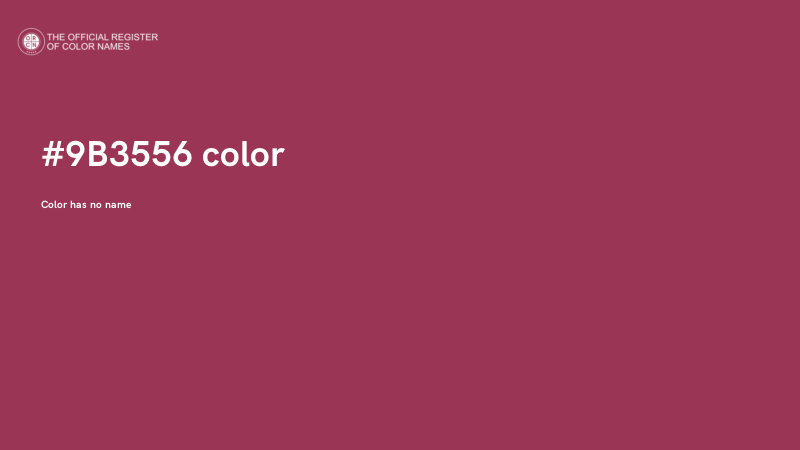 #9B3556 color image