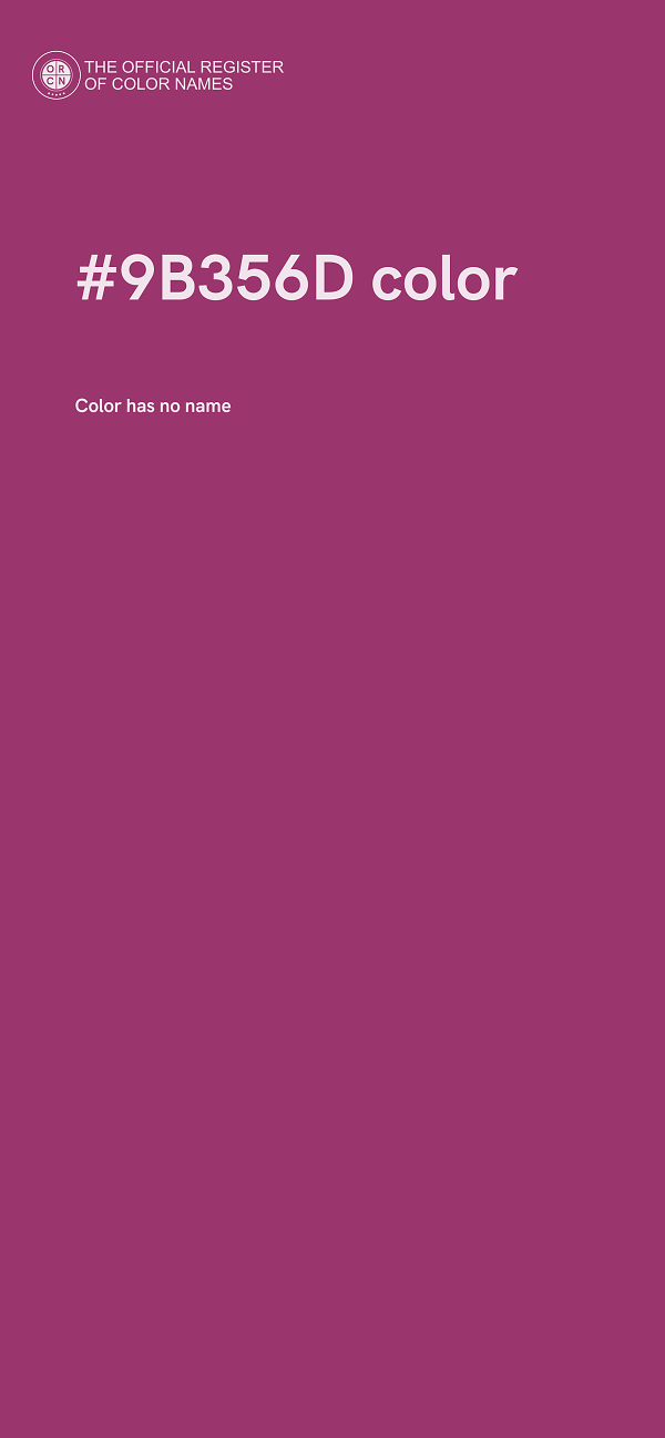 #9B356D color image