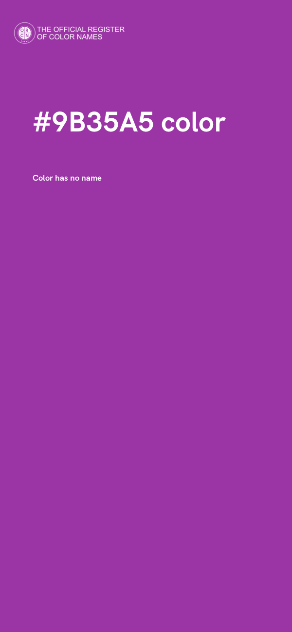 #9B35A5 color image