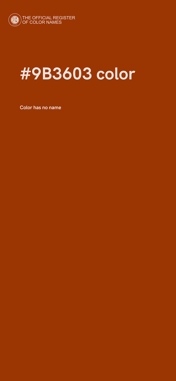 #9B3603 color image