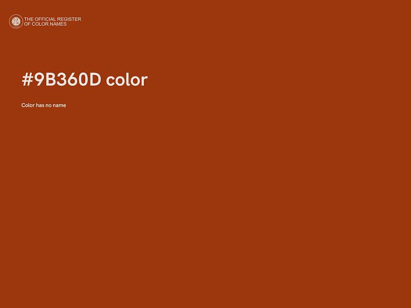 #9B360D color image